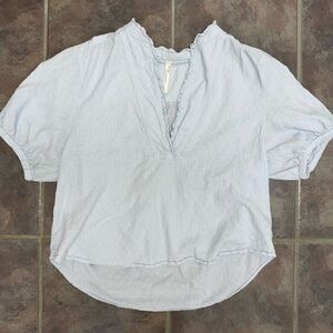 Anthropologie Light Blue Blouse